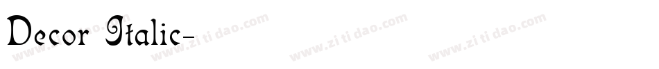 Decor Italic字体转换
